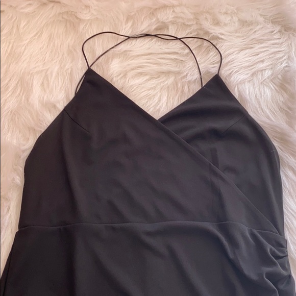 BLACK STRAPPY DRESS WITH RUCHED SIDE - Picture 3 of 8